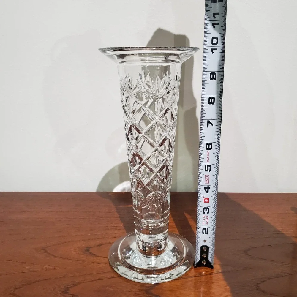 Towle 24% Lead Crystal‎ Vase made in Czech Republic 10